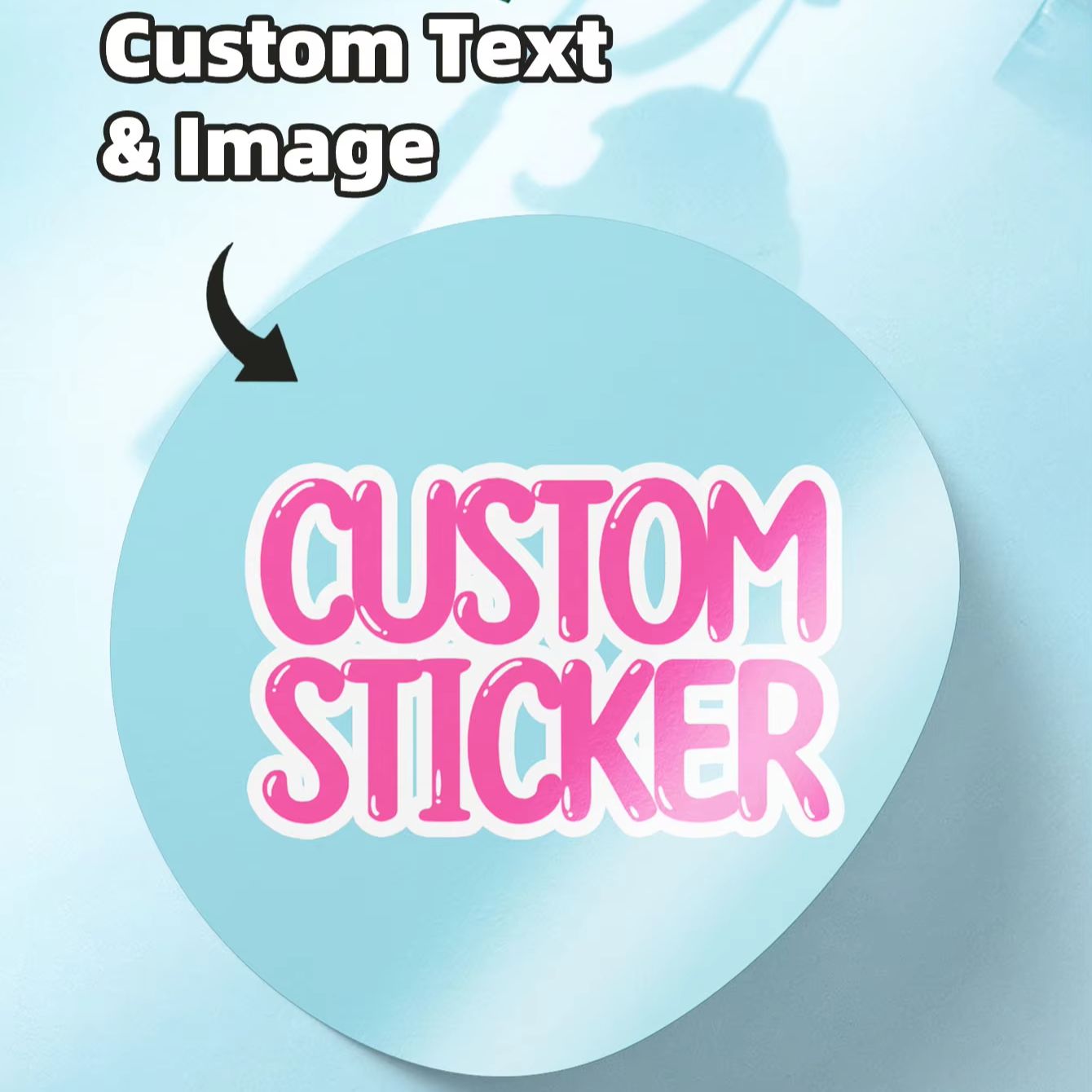 Photography Logo - 1-120PCS Adesivos Redondos Personalizados à Prova