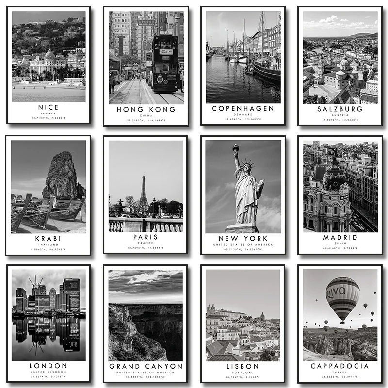 Photography New York - Preto e Branco Viagem Wall Art
