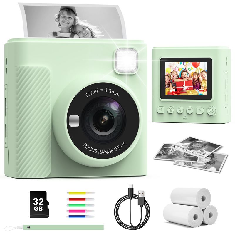 Photography And Videography - Câmera Digital Instantânea Portátil 1080P com