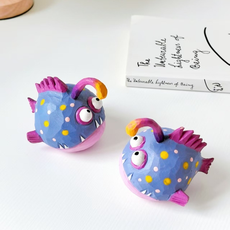 Photography Desk - Lanternfish feito à mão escultura em